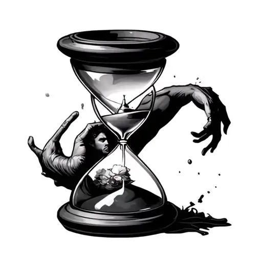 Man Stuck In Hourglass
