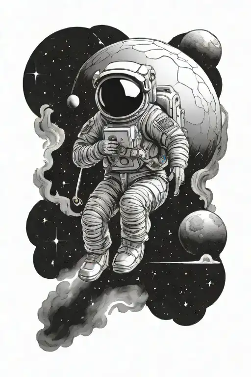 Astronaut In Space Digital