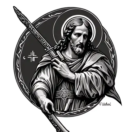 Catholic Tattoo Michael At War