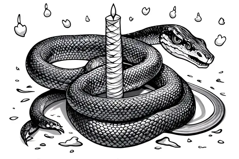 A Birthday Date With A Snake Circuling It