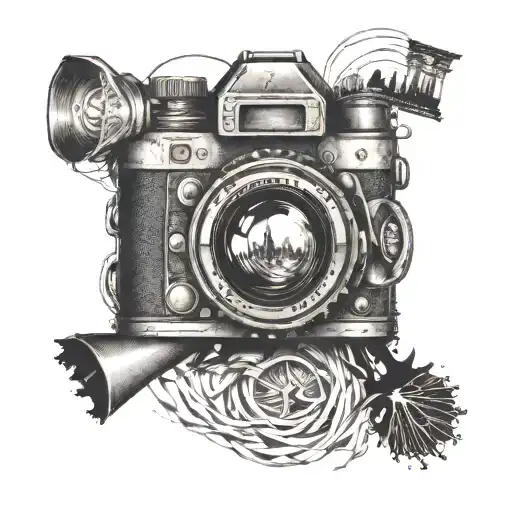 A Camera Shutter Morphing Into A Web Of Interconnected Travel Destinations