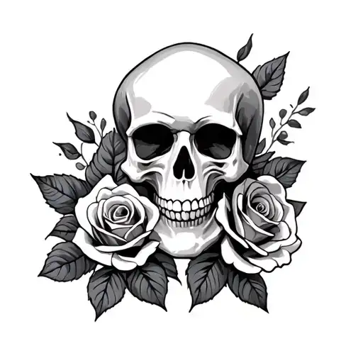 Skull And Roses