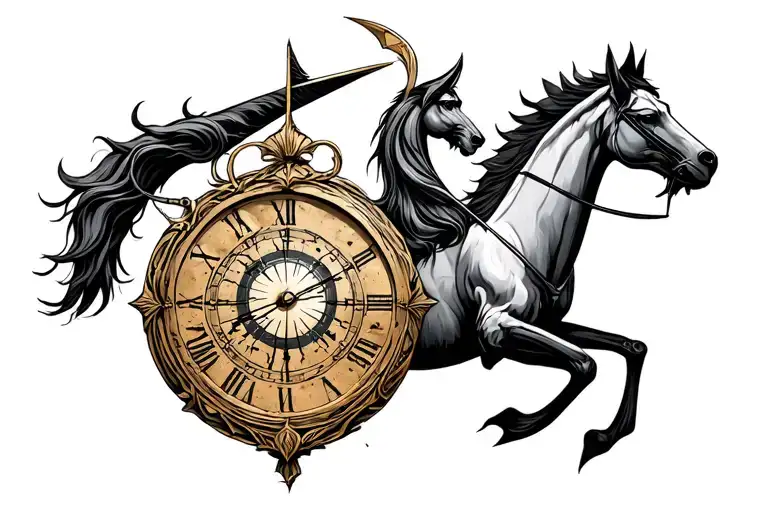 Sagittarius Inside The Sand Clock