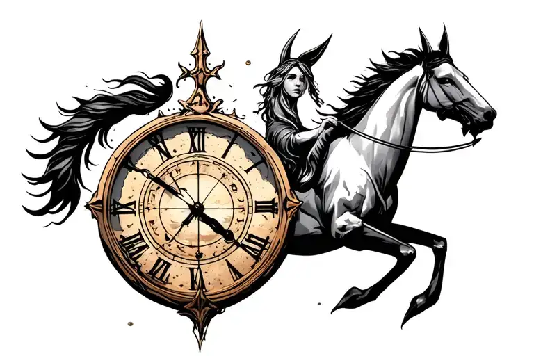 Sagittarius Inside The Sand Clock