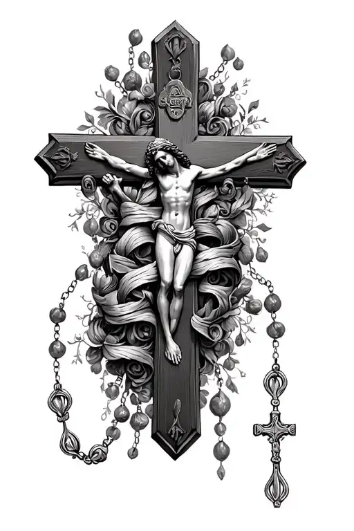 Crucifix Rosary Wrapped
