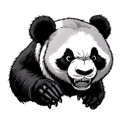 Angry Panda Midle Finger
