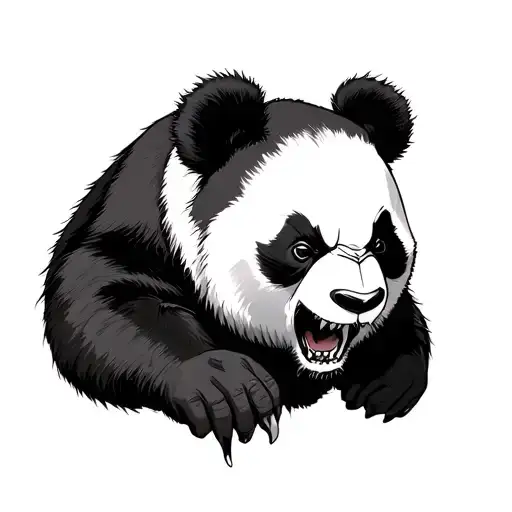Angry Panda Midle Finger