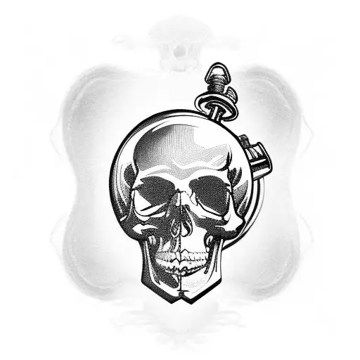 Pocket Watch And Suger Skull