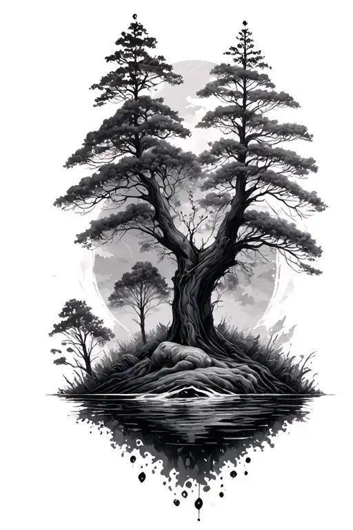 Nature Scene With The Imaging Dissolving To Nothing And Reforming