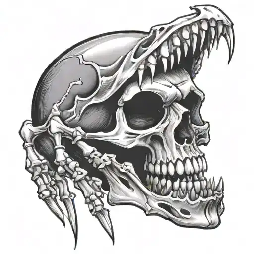 Skeleton Hand Vampire Teeth