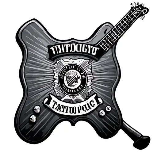 Guitar Police Badge