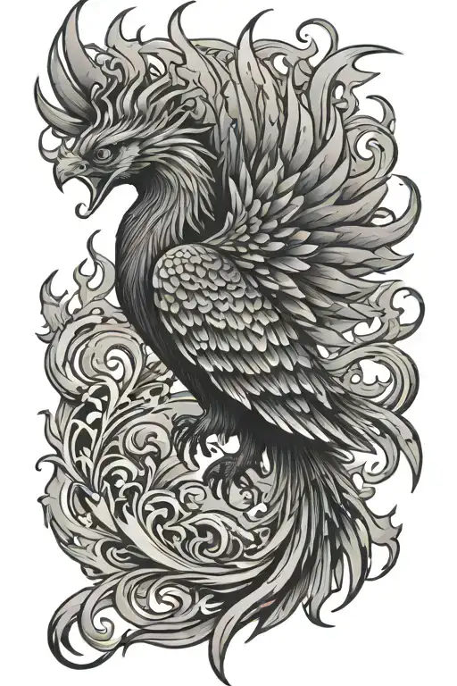 Phoenix And Flames Left Arm Sleeve