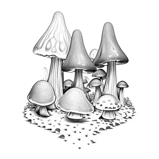 Tallow Candle In A Mushroom Forest