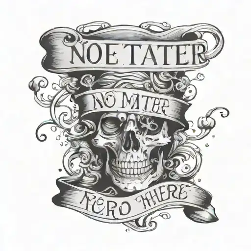 Minimalist Rib Tattoo Saying No Matter Where