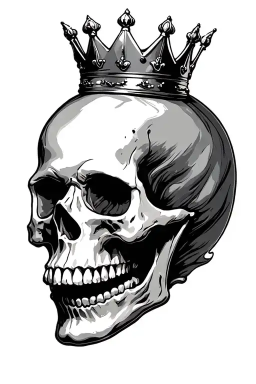Skull Wearing A Crown