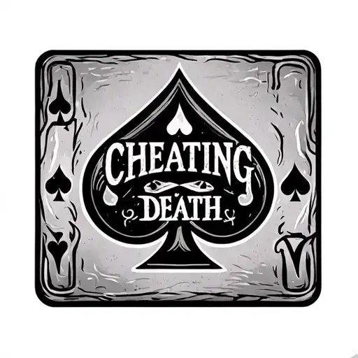 Leather Tooling With A Poker Card That Says Cheating Death