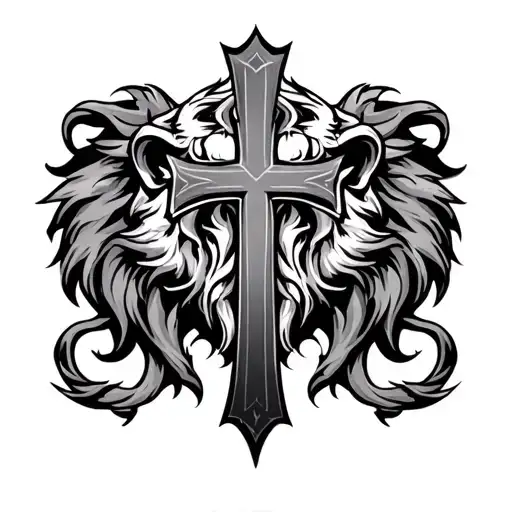 Cross And Lion
