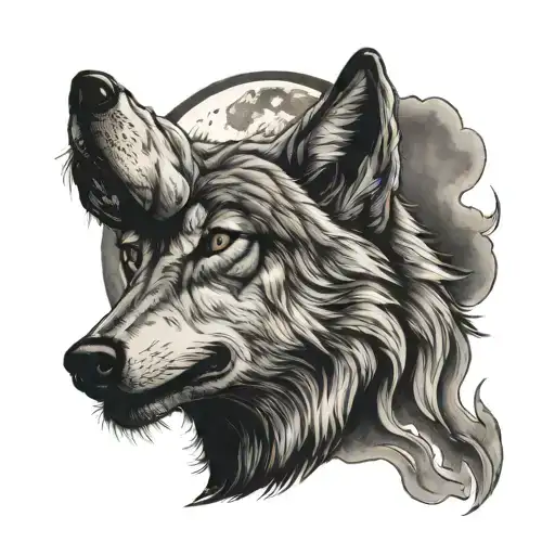 Wolf Howling At The Moon