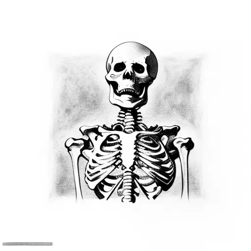 Skeleton Hiding Behind A Painting