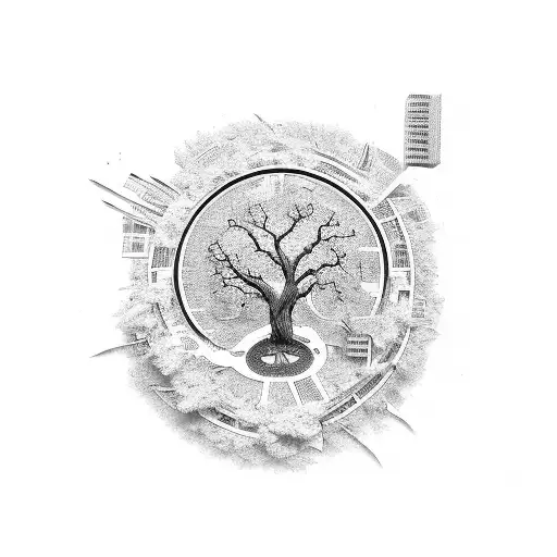 An Adrenaline-filled Scene Of A Money Tree Growing Amidst A Motocross Track