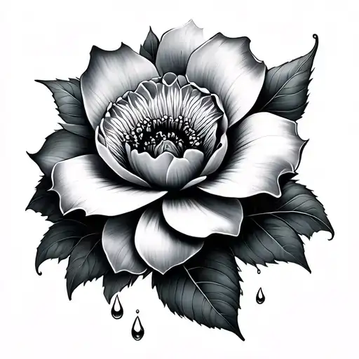 Droplets Moon Flower