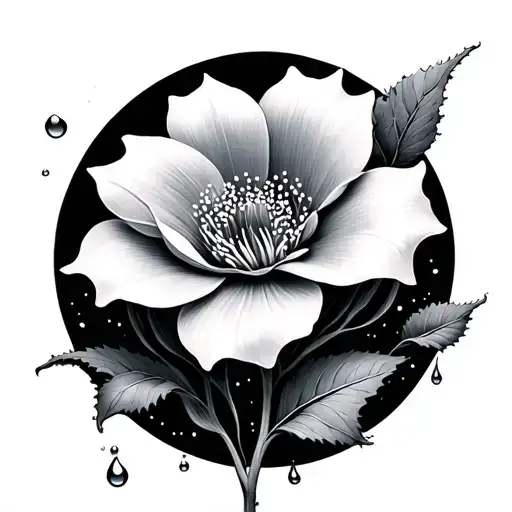 Droplets Moon Flower