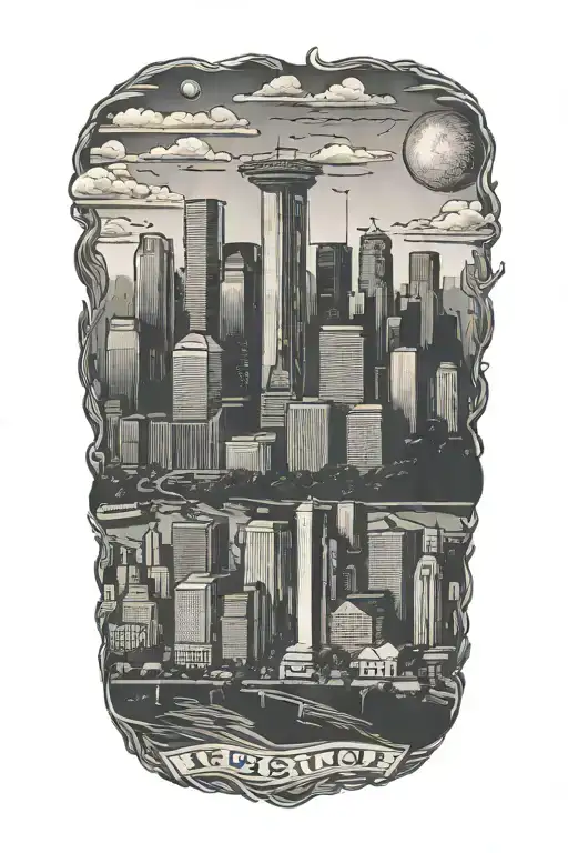 Houston Texas Skyline With Be Someone Mural