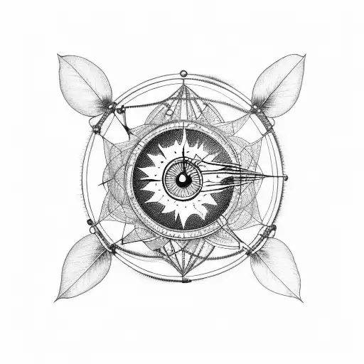 Dream Catcher With Half Clock Inside Circle