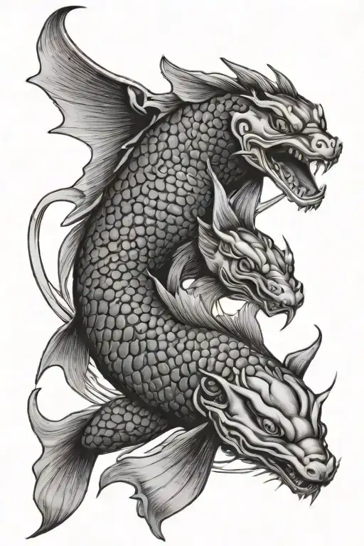 Koi Fish Yin And Anubis