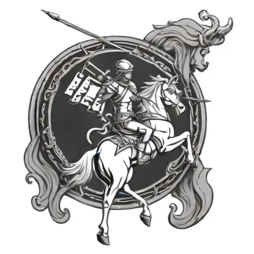 Sagittarius With Background Representing