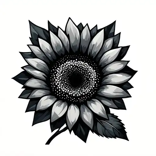 Sunflower And Geometric