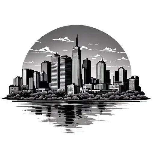 South Phoenix City Skyline Made