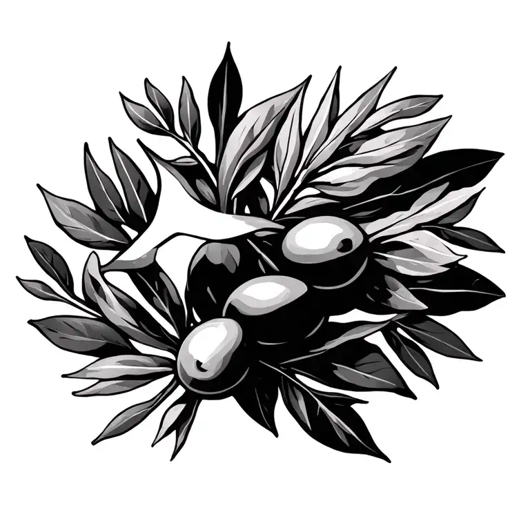 Olive Branch And Stars Without Olives