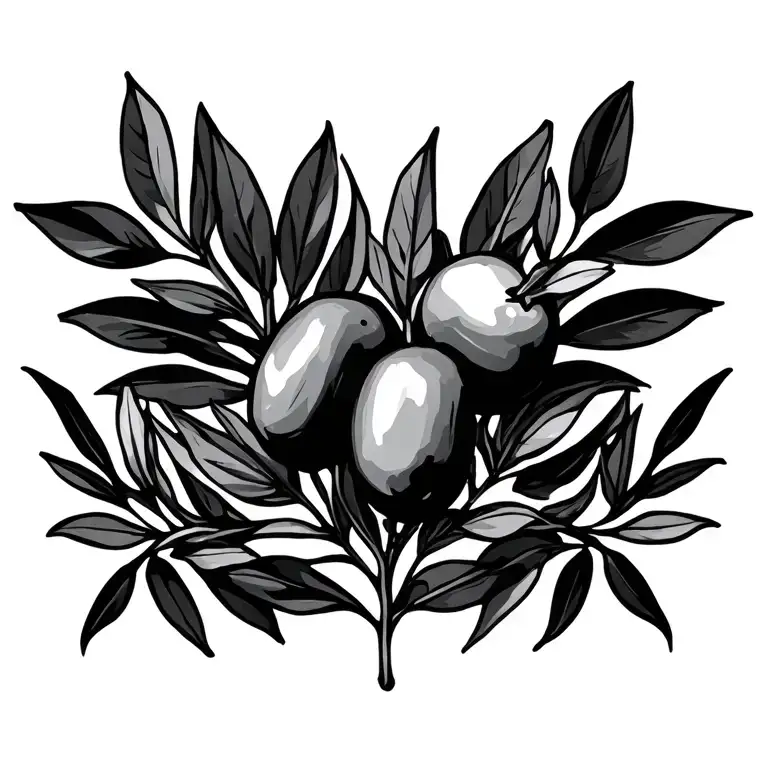 Minimalist Olive Branch And Stars