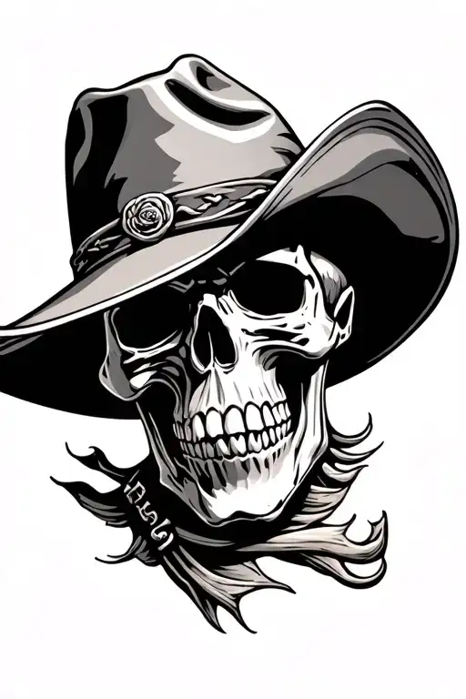 Outlaw Skull Cowboy