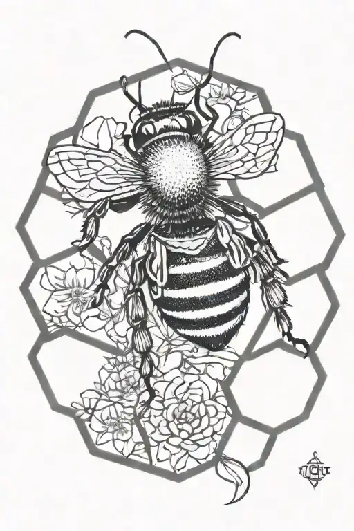Bee Hexagon Pattern