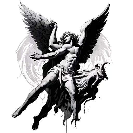 Angel Defeating Satan