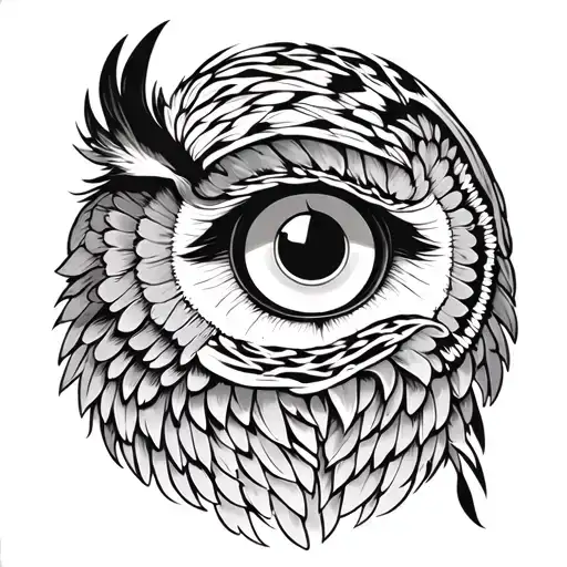 Owl Evil Eye Looking