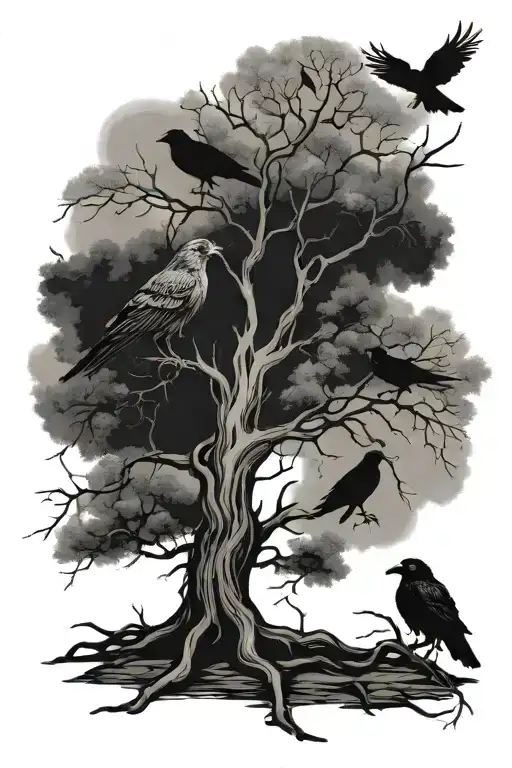 Poisonous Tree With Crows