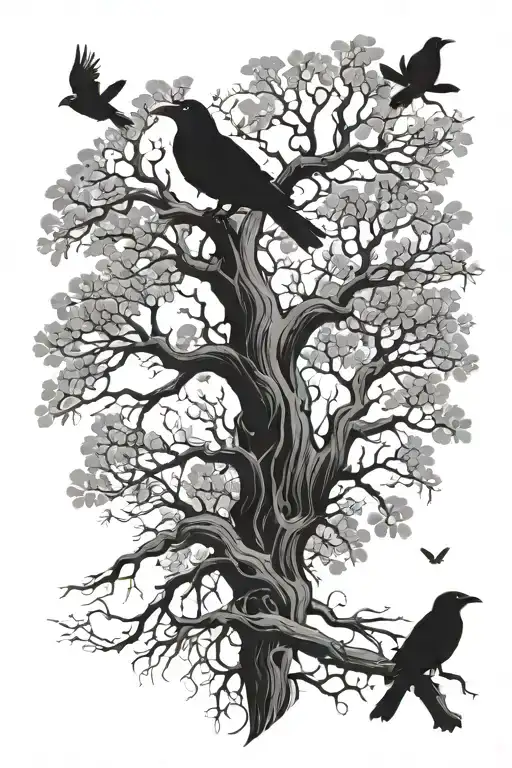 The Tree On Which The Crows Sit
