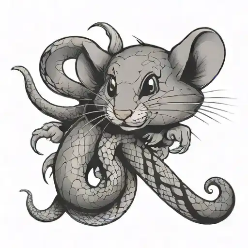 Mouse With Snake Friendly