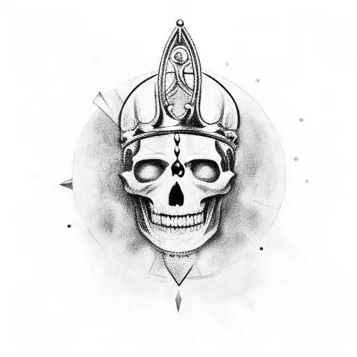 Head Of A King Pierced By A Sword