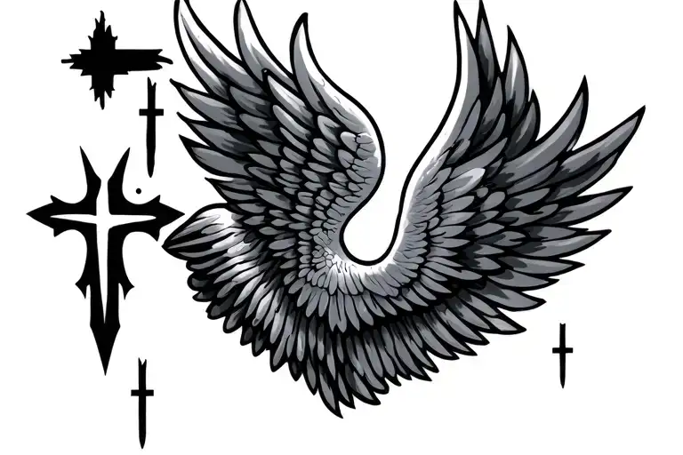 Cross With Wing Attached