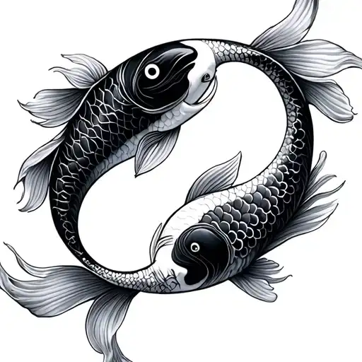 Koi Fish Yin Yang