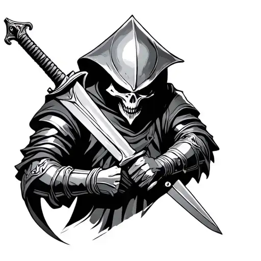 Ghoul Knight Holding A Sword