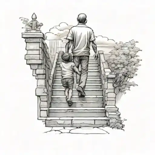 Stairway To Heaven 2 Daughter And Dad Walking Away