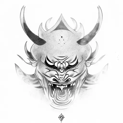 Oni Mask With Lotus