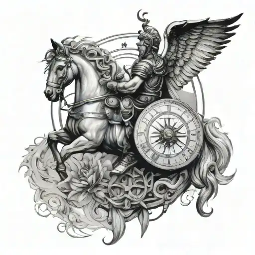 Zodiac Roman Empire Black And White