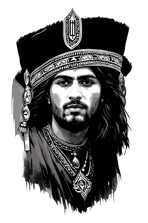 Isa Boletini With Albanian People With Traditional Hats From Kosovo