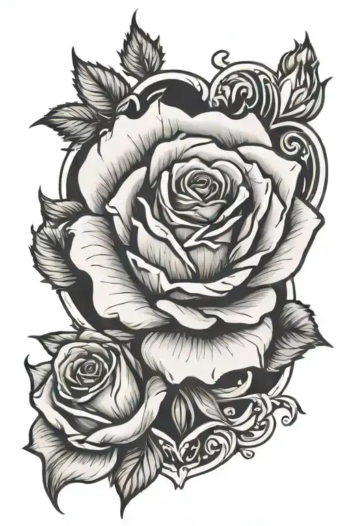 Rose With Heart Mirror